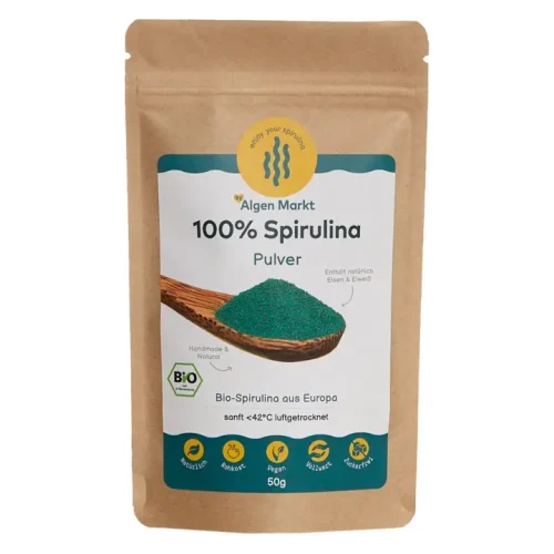 Spiruline Bio en Poudre – Super-Aliment pour Femmes en Ménopause, Vegan & Sans Gluten