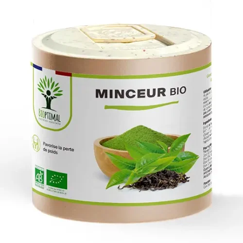 Complément Minceur Bio en gélules pour femme en ménopause, aide naturelle à la gestion du poids, ventre plat et équilibre métabolique.